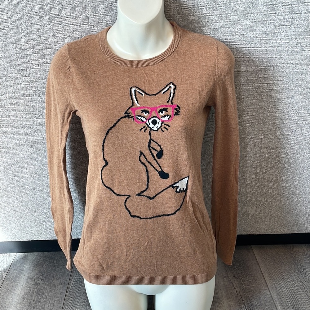 Old Navy Fox Sweater Sz XS